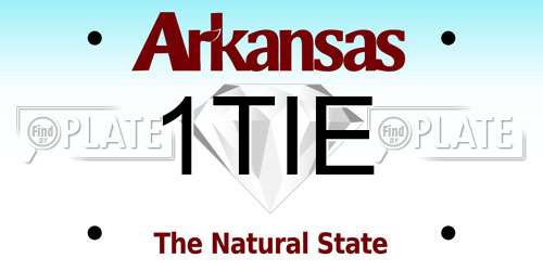 1TIE Arkansas License Plate