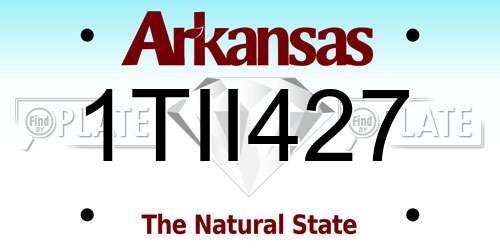 1TII427 Arkansas License Plate