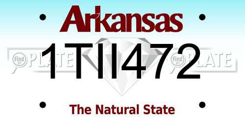 1TII472 Arkansas License Plate