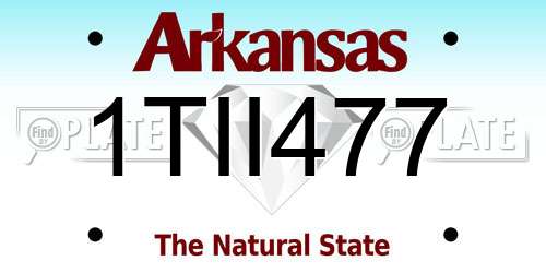 1TII477 Arkansas License Plate
