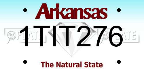 1TIT276 Arkansas License Plate