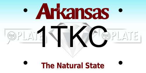 1TKC Arkansas License Plate
