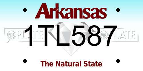 1TL587 Arkansas License Plate