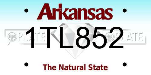 1TL852 Arkansas License Plate