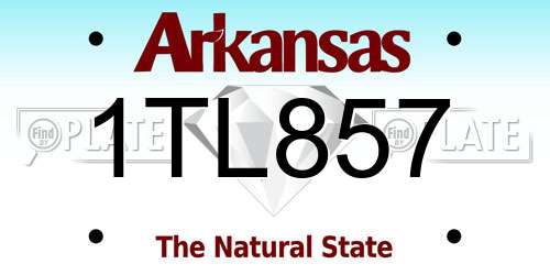 1TL857 Arkansas License Plate