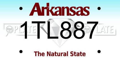 1TL887 Arkansas License Plate
