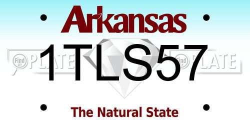 1TLS57 Arkansas License Plate