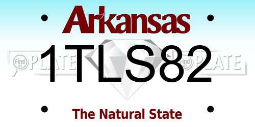 1TLS82 Arkansas License Plate
