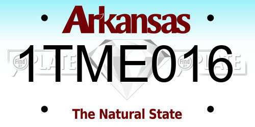 1TME016 Arkansas License Plate