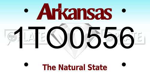 1TO0556 Arkansas License Plate