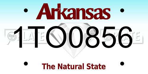 1TO0856 Arkansas License Plate