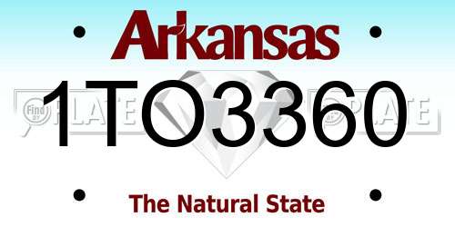 1TO3360 Arkansas License Plate