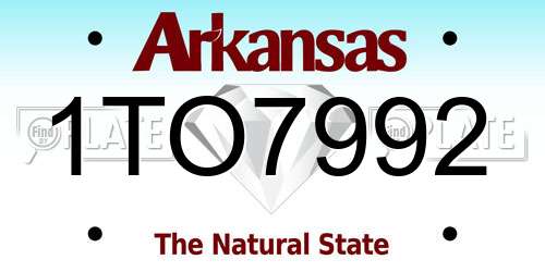 1TO7992 Arkansas License Plate