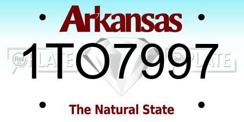 1TO7997 Arkansas License Plate