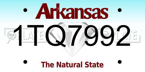 1TQ7992 Arkansas License Plate