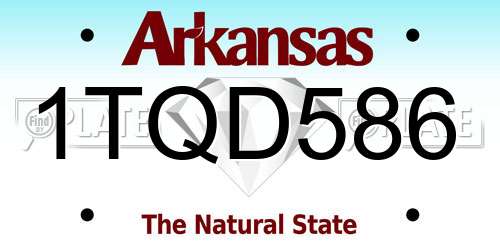 1TQD586 Arkansas License Plate