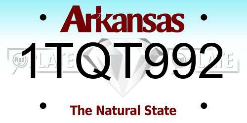 1TQT992 Arkansas License Plate