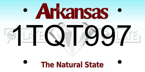 1TQT997 Arkansas License Plate