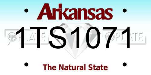 1TS1071 Arkansas License Plate