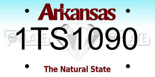1TS1090 Arkansas License Plate