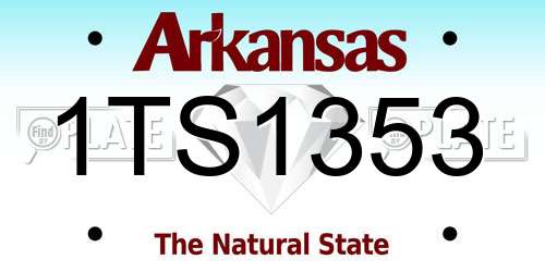 1TS1353 Arkansas License Plate