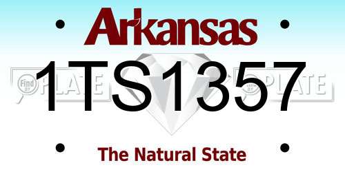 1TS1357 Arkansas License Plate