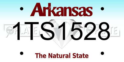 1TS1528 Arkansas License Plate