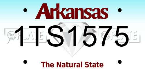 1TS1575 Arkansas License Plate