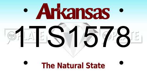 1TS1578 Arkansas License Plate