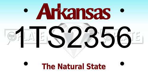 1TS2356 Arkansas License Plate
