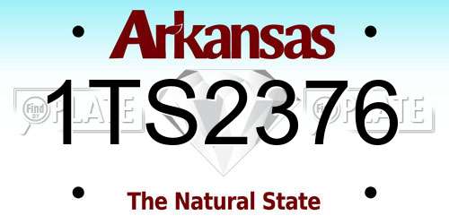 1TS2376 Arkansas License Plate