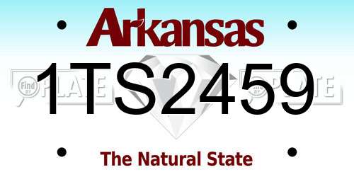 1TS2459 Arkansas License Plate