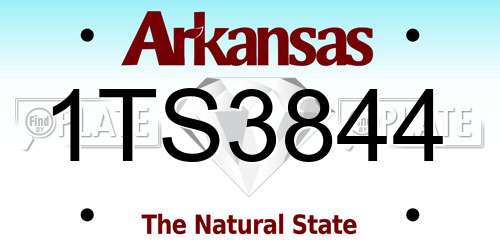1TS3844 Arkansas License Plate