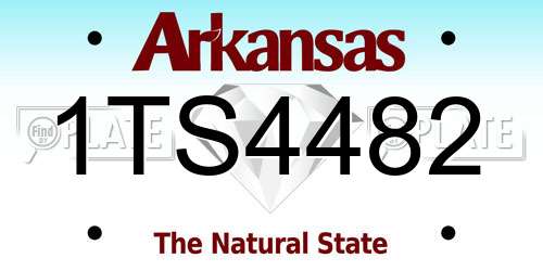 1TS4482 Arkansas License Plate