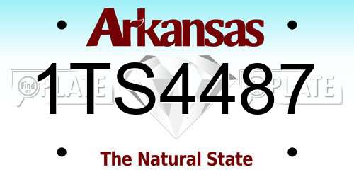 1TS4487 Arkansas License Plate