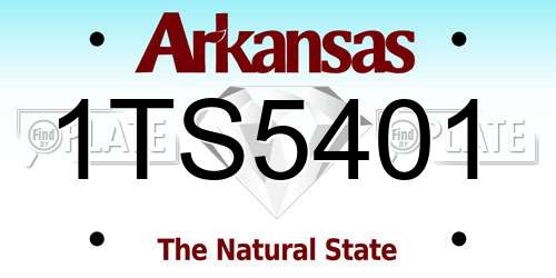 1TS5401 Arkansas License Plate