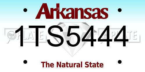 1TS5444 Arkansas License Plate