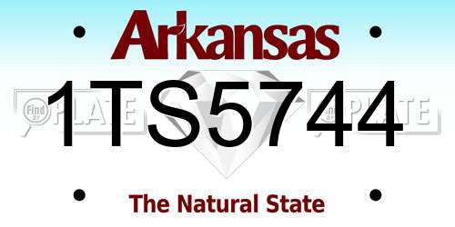 1TS5744 Arkansas License Plate