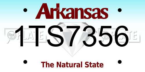 1TS7356 Arkansas License Plate