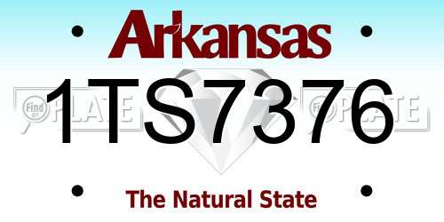 1TS7376 Arkansas License Plate