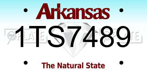 1TS7489 Arkansas License Plate