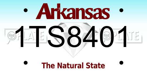 1TS8401 Arkansas License Plate