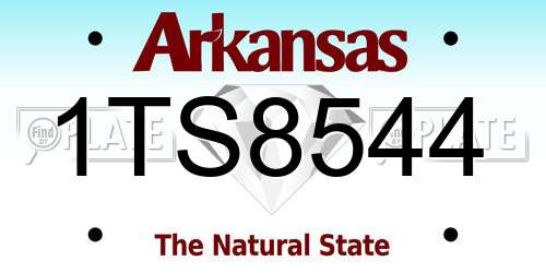 1TS8544 Arkansas License Plate