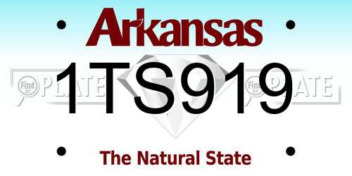 1TS919 Arkansas License Plate