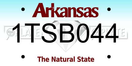 1TSB044 Arkansas License Plate