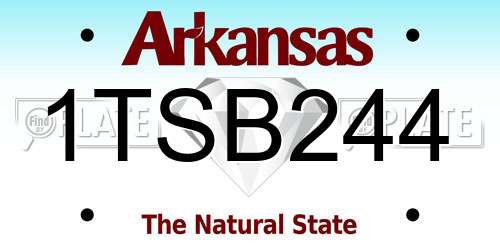 1TSB244 Arkansas License Plate