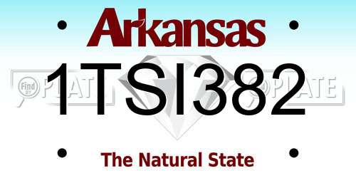 1TSI382 Arkansas License Plate