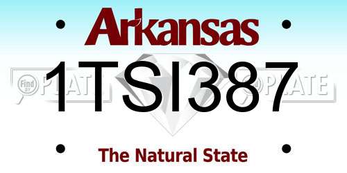 1TSI387 Arkansas License Plate