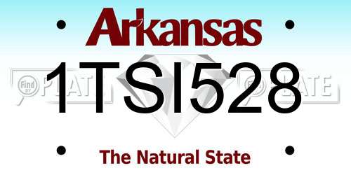 1TSI528 Arkansas License Plate