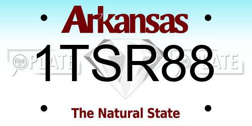 1TSR88 Arkansas License Plate